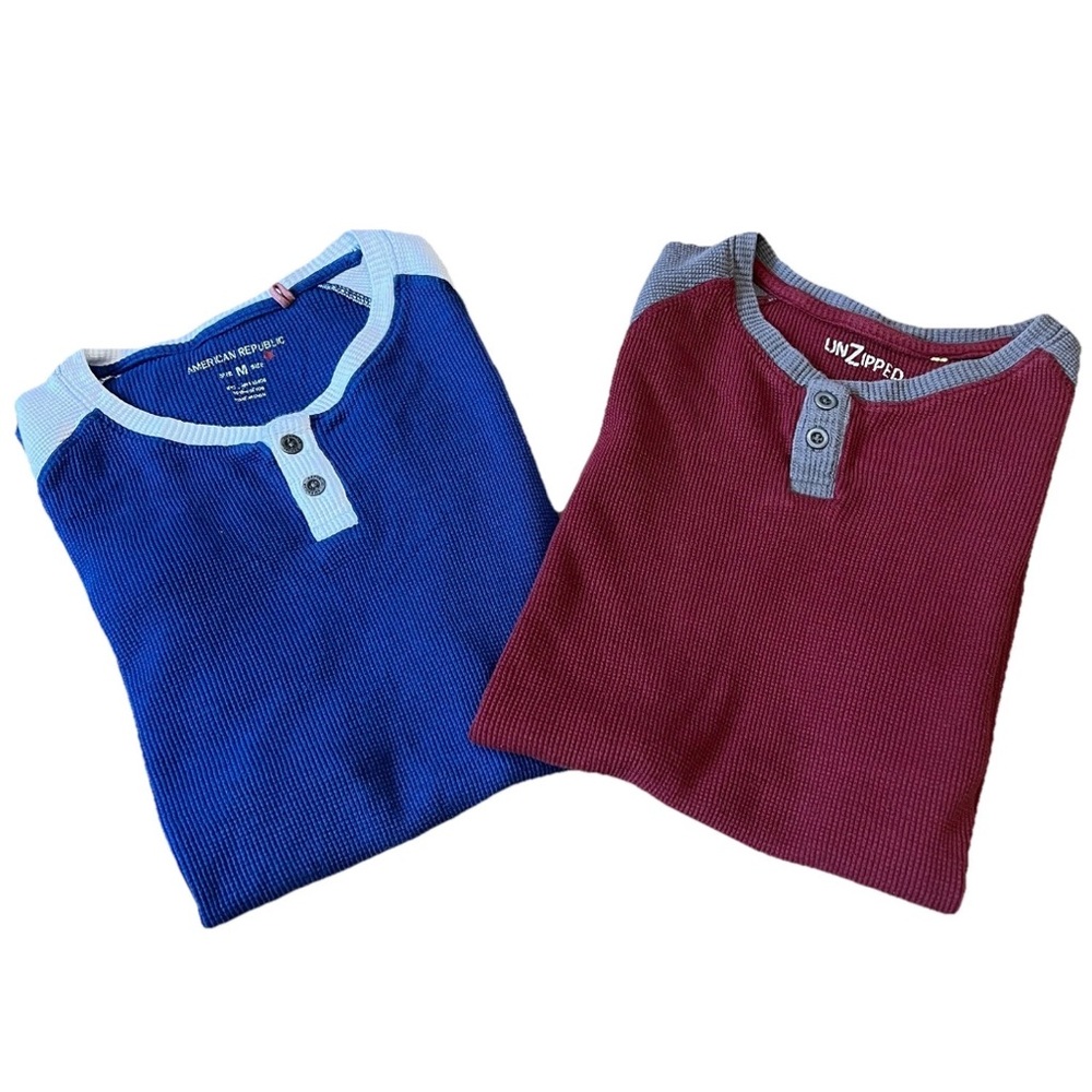 2 Short Sleeves Raglan Tee Shirts American Republic and Unlimited Size M